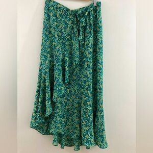 Green floral Summer skirt
